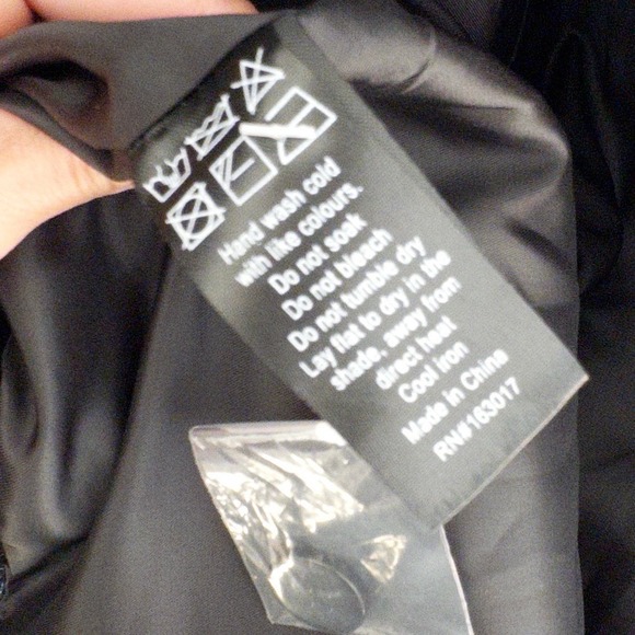 LIONESS Black Faux Croc Embossed Button Front Blazer Jacket, Women's Size M - Picture 9 of 11